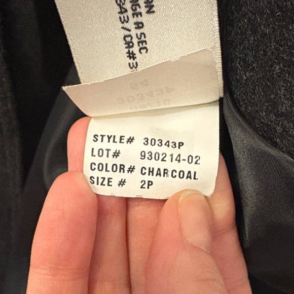 DKNY Double Breasted Long Wool Blend Coat - Picture 9 of 13